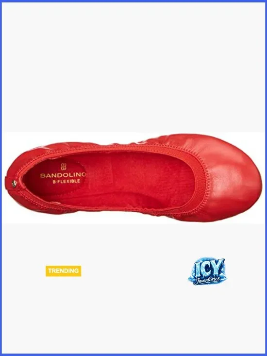 Ballet Flat with Elastic Topline, Round Toe, Slip-On Closure - Picture 5 of 7